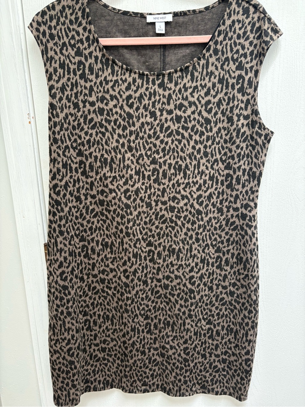 Nine West Leopard Print Cap Sleeve Tunic in Tan and Black - dress up or down!